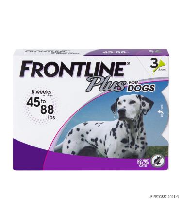 FRONTLINE Plus Flea and Tick Treatment for Dogs (Large Dog 45-88 Pounds)