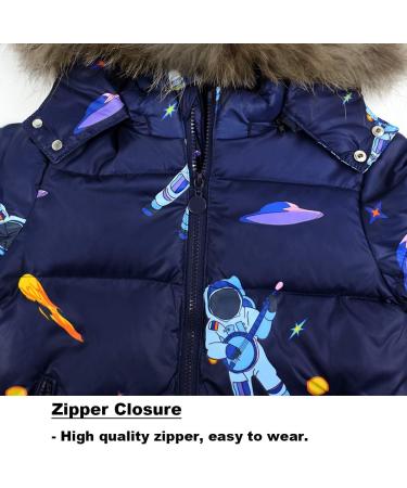 Kids 2-Piece Winter Puffer Jacket and Snow Bib Pants Set | Hooded Down Coat and Snow Pants Outfit | 3-4 Years | Blue - Buy Online on SooperMarket.com