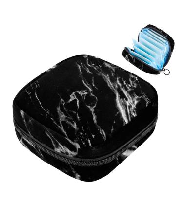 Abstract Marble Sanitary Napkin Storage Bag Portable Period Bag for Women Teen Girls Menstrual Cup Pouch Nursing Pad Holder Multi-colored 10