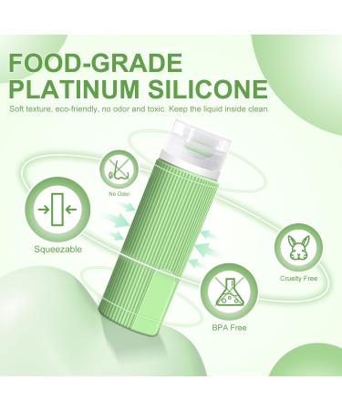 Travel Bottles for Toiletries - TSA Approved 3.4 oz Leak Proof Silicone Set (4 Pack) | BPA Free Travel Essential for Shampoo Conditioner & Lotion - Buy Online on SooperMarket.com