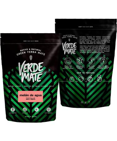 Verde Mate Green Mel n de Agua 0 5 kg | Mild watermelon yerba mate 500 g | Highly stimulating | Devoid of intense bitterness | Fine yerba mate tea from Brazil - Buy Online on SooperMarket.com