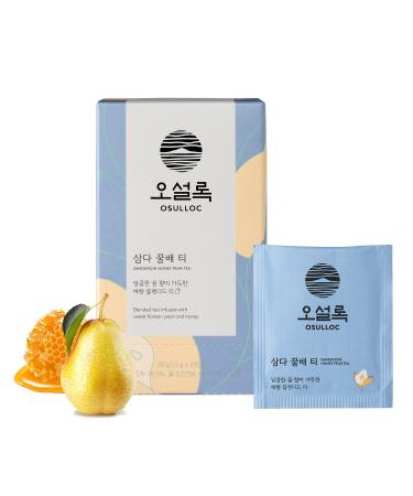 OSULLOC Honey Pear Tea, Premium Organic Blended Tea from Jeju, Tea Bag Series 20 count, 1.06 oz, 30g