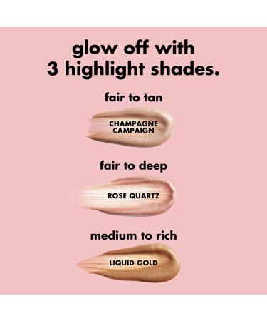 Eleven Halo Glow Highlight Beauty Wall - Liquid Highlighter for Radiant Skin Vegan & Cruelty-Free Rose Quartz 10 ml - Buy Online on SooperMarket.com