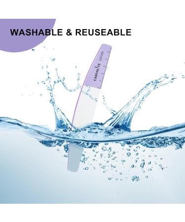 Buy Canvalite 12stk Nail Files for Gel Polish Professional 100/180 Double-Sided Washable & Reusable Nail Buffers | International Shipping Available - Buy Online on SooperMarket.com