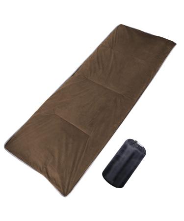 CAMPMOON Camping Cot Pads Mattress for Adults, Comfortable Thicker Cotton Sleeping Cot Pad Mattress, XL Wide Cot Pads with Waterproof Bottom, 77x29/75x28 inches, Navy Blue/Gray Brown-75"x28"