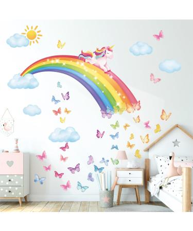 DECOWALL SG2-2309 Rainbow Unicorn Wall Decals - Nursery & Bedroom Decor Stickers - Buy Online on SooperMarket.com