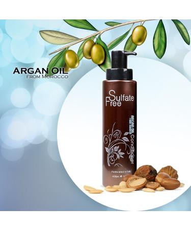 Sulfate Free Moroccan Argan Oil Conditioner - Repair and Hydrate Dry, Frizzy Hair - Safe for Color and Keratin Treated Hair - Professional Formula - Buy Online on SooperMarket.com