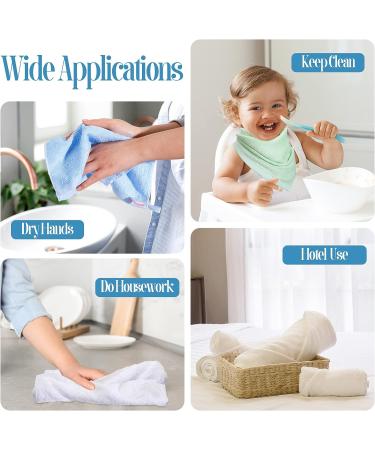 100 Pcs Bamboo Washcloths Towel Bulk - Soft & Absorbent 10x10 Inch Baby & Face Towel for Bathroom - Quick Drying & Reusable Bamboo Towels - Buy Online on SooperMarket.com