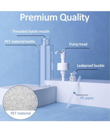 Apstaqeoo 3Pcs 200ML Empty Lotion Dispenser Refillable Clear Plastic Oval Travel Bottles Makeup Cosmetic Flat Container Dispenser with Pump Head for Gel Cream Shampoo Massage Cleansing Oil 3pcs X 200ml - Buy Online on SooperMarket.com