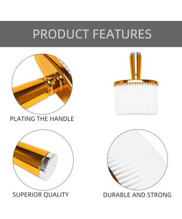 Hair Brush Neck Duster Hairdressing Hair Cutting Cleaning Brush for Barber Hairdressing Tools-Gold - Buy Online on SooperMarket.com
