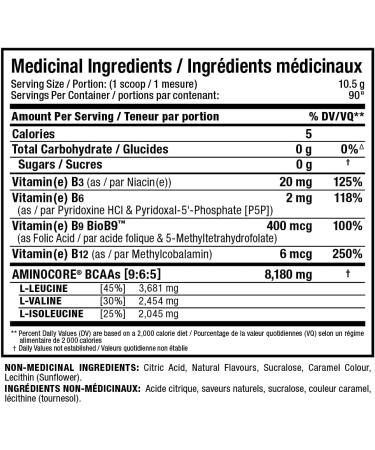 ALLMAX Nutrition - Aminocore BCAA - 8g BCAAs - 100% Pure Branch Chained Amino Acids - Gluten Free - Sweet Tea - 945 Gram Sweet Tea 945.0 g (Pack of 1) 8g Bcaas - Buy Online on SooperMarket.com