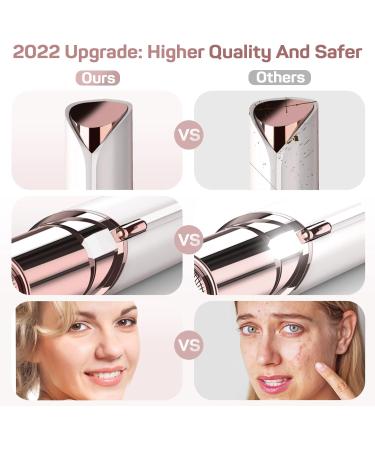 Rechargeable Facial Hair Remover for Women - Painless Hair Removal Device for Face with 2 Replacement Heads - Ideal for Lip, Chin, and Mustache - Buy Online on SooperMarket.com