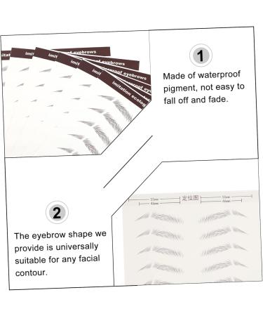 Beavorty 12 pcs eyebrow stickers makeup stickers 3D Hair-Like Eyebrows Stickers Miss - Buy Online on SooperMarket.com