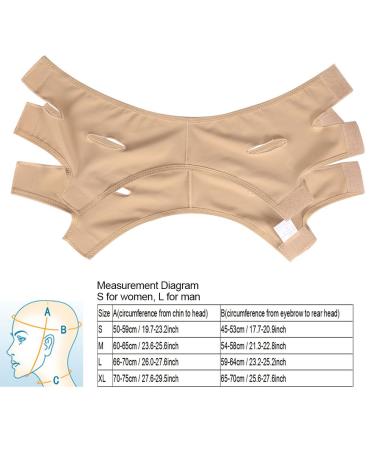 V Face Chin Bandage Belt & Facial Slimming Mask - Skin Color S | Face Slimming Solutions for a Defined Look | International Shipping Available - Buy Online on SooperMarket.com