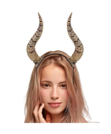 AOKWAWALIY Animal Simulation Horn Headband Gothic Sheep Horn Headband Animal Photo Props Hair Devil Headpiece Accessory