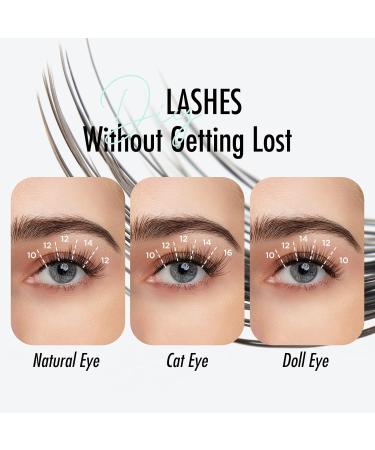 BEYELIAN Lash Clusters Kit - 72 Pcs 10-16mm Individual Cluster Lashes with Bond and Remover - Soft, Lightweight, Waterproof - Comfortable Adhesive - Buy Online on SooperMarket.com
