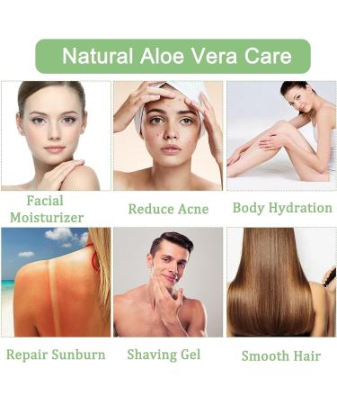 ASYBO Aloe Vera Gel 250ml - 100% Natural Pure Hydrating Moisturizer for Face, Soothing and Moisturizing, After Sun Care, Reduce Acne, Repair Scars - Ideal for All Skin Types - Buy Online on SooperMarket.com