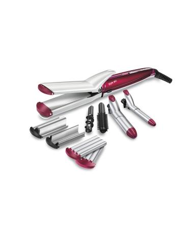 Babyliss Style Mix MultiSstyler 10-in-1 curl smooth crepe deep waves essays to change MS22E red 1 piece (1-pack) multi-in-1 pink pink
