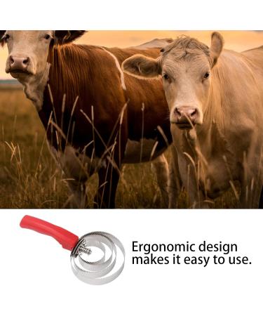 Buy Stainless Steel 6 Ring Curry Comb for Horses Sheep & Cows - Relieve Itching & Shedding (4 Turns) - International Shipping Available - Buy Online on SooperMarket.com