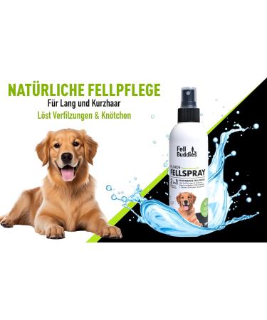 Fellbuddies Fur Care Spray - Natural Dog Cosmetics for Mats & Nodules | Improved Smoothness & Combability - Buy Online on SooperMarket.com