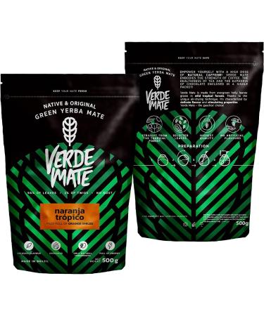 Verde Mate Naranja Tropico Tea 500g | Yerba Mate Tea from Brazil | Flavored yerba mate | Stimulating yerba mate tea | Unsmoked | Vegan | Gluten free - Buy Online on SooperMarket.com