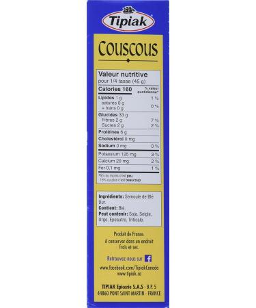 Tipiak Couscous Authentic & Traditional Couscous Pasta & Rice Alternative Ready in Minutes 1kg - Buy Online on SooperMarket.com