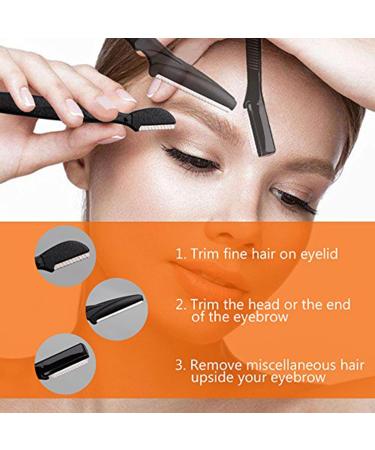 Fitdon Eyebrow Set: Stainless Steel Tweezers Scissors Brush & Razors | 6-Piece Grooming Kit for Perfect Eyebrows - Buy Online on SooperMarket.com