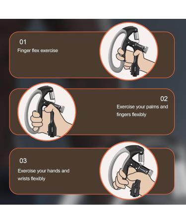 Adjustable Hand Trainer & Finger Trainer 10kg-100kg - Forearm Expander with Counting Function & Non-Slip Handle | Griffpower Fitness Device - Buy Online on SooperMarket.com