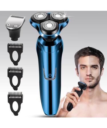 Handsomeface Electric Razor for Men Mens Electric Shavers Dry Wet Waterproof Rotary Shaver Razors Cordless Face Shaver USB Rechargeable for Shaving Traveling Gift for Dad