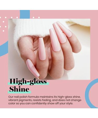 Beetles Nude Pink Gel Nail Polish Kit with UV LED Light - Starter Kit for DIY Home Manicure | Soak Off Pink Gel Polish Set with Nail Lamp and Nail File - Halloween Nails Gift for Women - Buy Online on SooperMarket.com