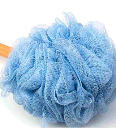 Arswin Loofah Back Scrubber for Shower | Long Handle Bath Sponge | Exfoliating Luffa Pouf on a Stick | Soft Nylon Mesh Cleaner | Women & Men | Blue - Buy Online on SooperMarket.com