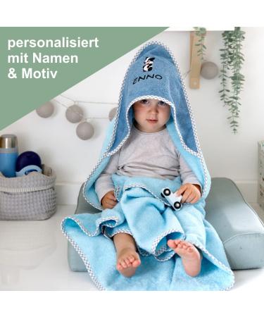Wolimbo Personalized Hooded Towel for Baby & Children - Purple Lilac - 100x100 cm - Unique Name & Motif - Buy Online on SooperMarket.com