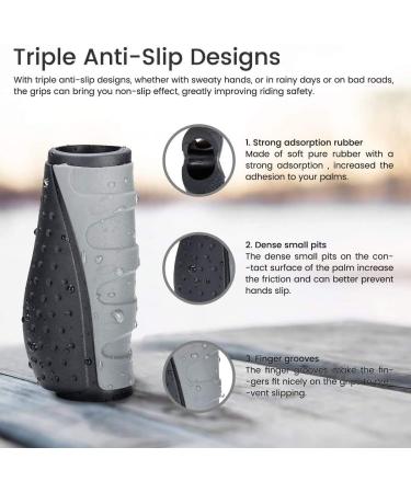 PRUNUS Bike Handlebar Grips - Ergonomic Antislip Replacement Grips for BMX MTB Mountain Bike (90mm/130mm) - Buy Online on SooperMarket.com
