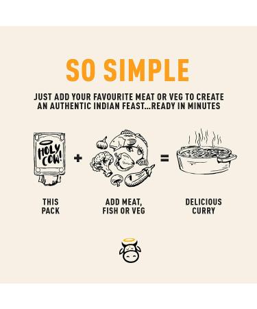 Holy Cow! Daal Curry Kit (5 x 400g) Sambar Dahl Gluten Free Vegan Curry Kit Indian Snacks Indian Ready Meals Yellow Lentils - Buy Online on SooperMarket.com