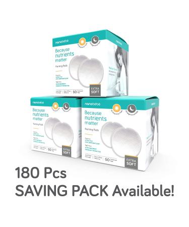 Nanobb Disposable Nursing Pads - Ultra Thin & Extra Absorbent - 60 Count Individually Wrapped - Buy Online on SooperMarket.com