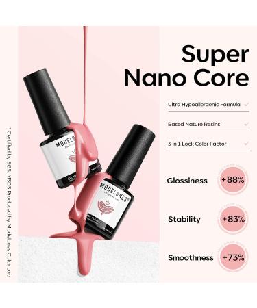Modelones Pink Gel Nail Polish Set 6 Colors Nude Gel Polish White Pastel French Nail Polish Glitter Pink Soak Off LED Gel Nail Starter Kit Shellac Nail Varnish DIY Salon Manicure Gift for Woman rose Tea 1.17 ml (Pack of 6) - Buy Online on SooperMarket.com