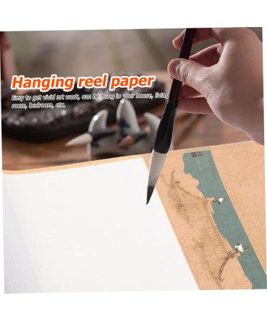 Operitacx 1pc Rice Paper Hanging Shaft Calligraphy Blank Chinese Scroll Chinese Scroll Paper Child Paint Batik - Buy Online on SooperMarket.com