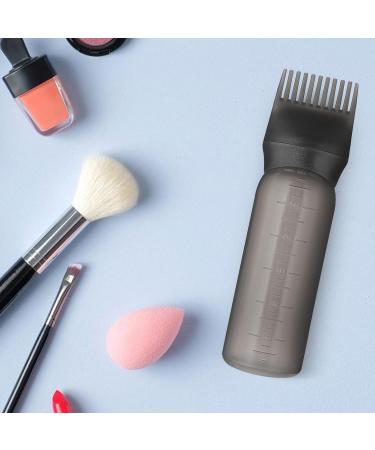WLLHYF 2 Pack Root Comb Applicator Bottle 6 Ounce Hair Dye Bottle Brush Hair Oil Squeeze Bottles Plastic Hair Root Comb Color Applicator with Graduated Scale (Black) - Buy Online on SooperMarket.com