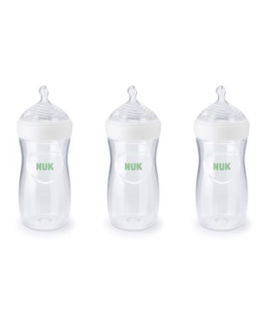 NUK Simply Natural Bottles White 1+ Months Medium 3 Pack 9 oz (270 ml) Each