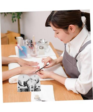 WOFASHPURET 1 Set Nail Accessories Nail Art Cup Dappen Dish Container with Lid Salon Stainless Steel Manicure Cup Nail Art Salon Stainless Steel Cup Nail Salon Stainless Steel Cup Mixing Cup - Buy Online on SooperMarket.com