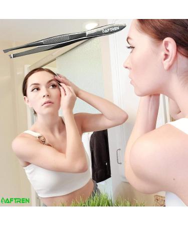 Eyebrow Tweezers Crab Bias Jaw Precision Slant Tweezers Facial Ingrown Hair Removal Professional Eyebrow Shaping Stainless Steel for Men Women - Buy Online on SooperMarket.com