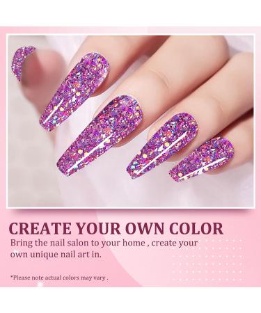 28g Pink Glitter Acrylic Nail Powder for French Manicure - HJ-NAP017-No.43 - Buy Online on SooperMarket.com