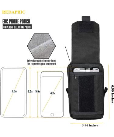 Buy Tactical EDC Bag | Multifunctional Gadget Organizer & Cell Phone Holder - Ideal for Camping Hiking & Cycling - Compact Black Belt Bag - Buy Online on SooperMarket.com