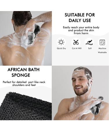 Yiclick Back Scrubber Set: African Net Sponge, Exfoliating Gloves, Exfoliating Body Scrubber, Exfoliating Washcloth & Loofah Mitt for Men and Women - Buy Online on SooperMarket.com