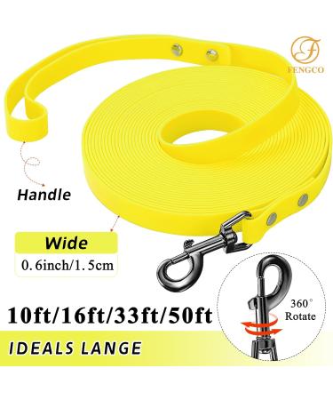 Waterproof Dog Leash - Chew Proof Tie-Out & Training Leash (15m Yellow) - Durable Comfortable & Ideal for All Dogs - Buy Online on SooperMarket.com