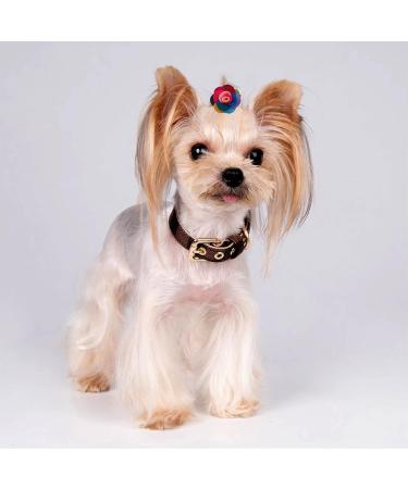 JpGdn 24 Pcs Dog Hair Bows Flowers with Rubber Bands Handmade Topknot Hair for Small Medium Puppy Doggies Kitten Cats Grooming Accessories - Buy Online on SooperMarket.com
