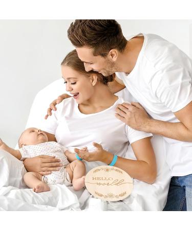 Ouligay Wooden Baby Announcement Sign - Hello World - Birth Announcement Prop for Newborns - 5.83 Inch - Buy Online on SooperMarket.com