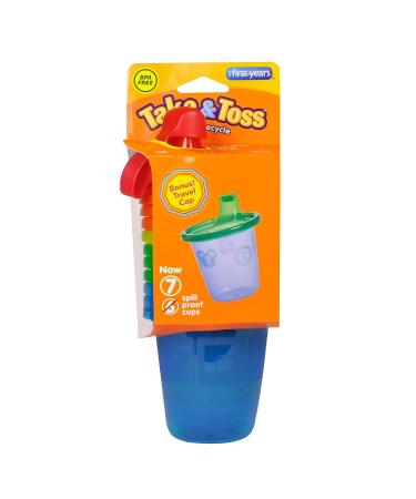 The First Years Take & Toss Spill-Proof 7oz Cups - 6 Pack, Assorted Colors | 7 Ounce - Buy Online on SooperMarket.com