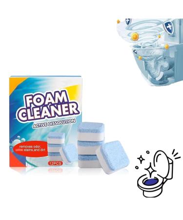 Automatic Powerful Foam Cleaner 2024 New Automatic Cleaners with Bleach Slow-Releasing Toilet Tank Cleaners for Deodorizing & Descaling Household Toilet Cleaners Against Tough Stains (1Pc)