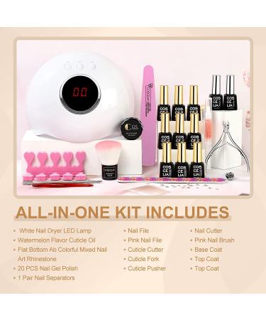 20pcs Gel Nail Polish Kit with 24W Nail Dryer Lamp - Professional Gel Manicure Set for Women and Girls - Buy Online on SooperMarket.com